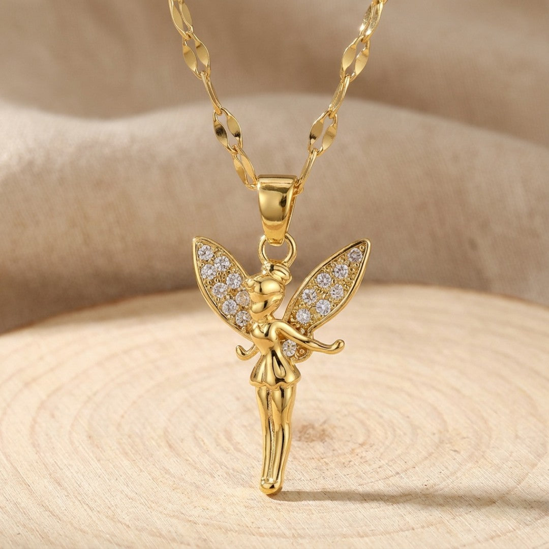 Lucky Fairy Necklace in Silver and Gold