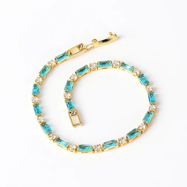 Timeless Gold Natural Turquoise Bracelet