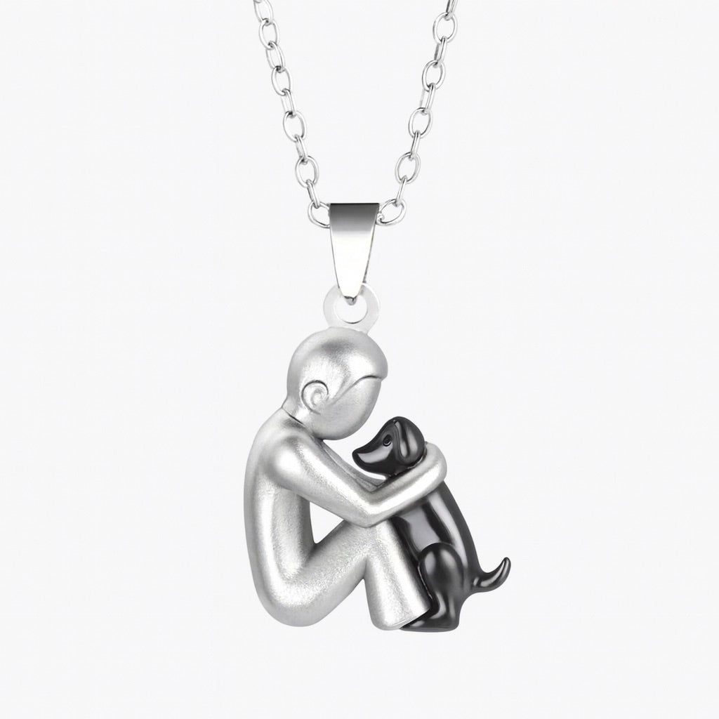 Hug Dog Pendant Necklace