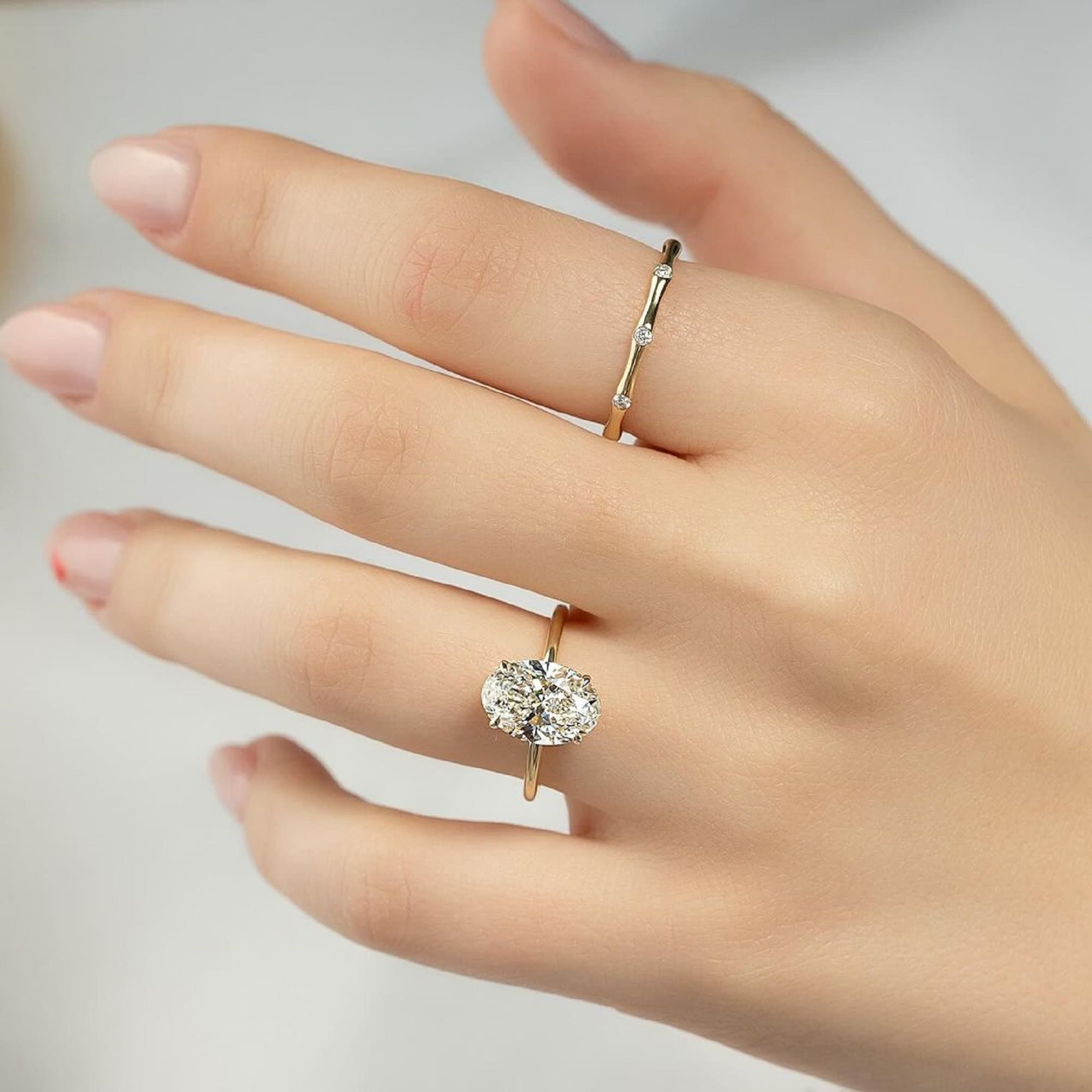 Gold Band Diamond Ring