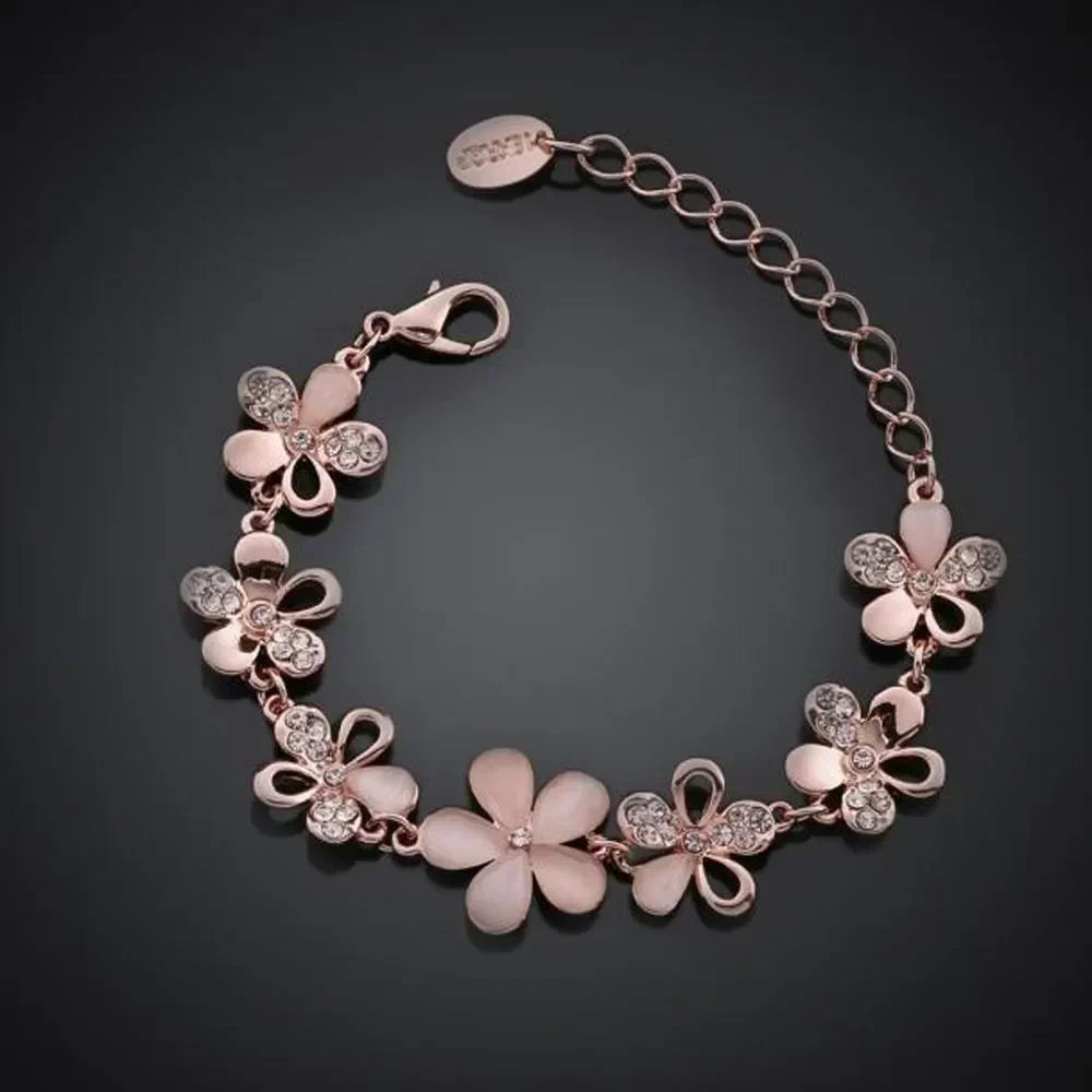 Antique Rose Flower Bracelet