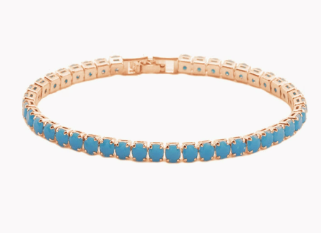 Elegant Gold Turquoise Chain Bracelet